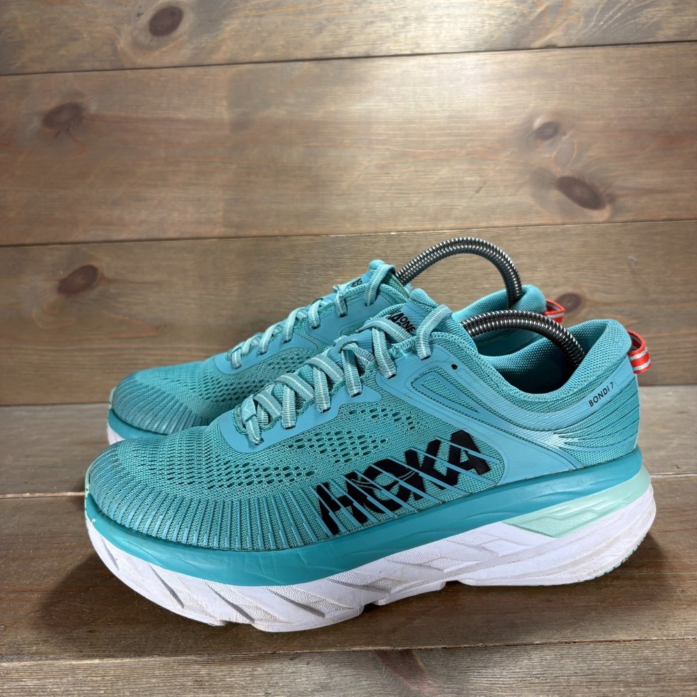 Hoka One One Bondi 7 Womens size 7.5 shoes Blue Cushioned running sneakers